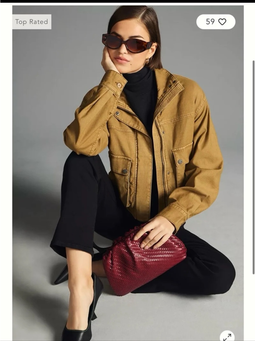 Anthropologie Pilcro Utility Bomber Jacket size Small